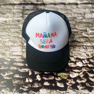 Manana Sera Bonito (Karol G) trucker hat. Snap back. Black mesh.